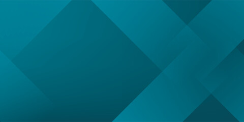 Abstract overlap dark green turquoise geometric gradient square design layers background with shadow and shapes. Eps10 vector