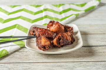 Savory Chicken Wings on a Stylish Plate