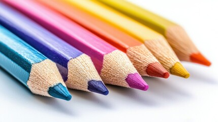 Obraz premium Watercolor pencils isolated on white background