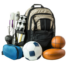 Sports Equipment Backpack Soccer Ball, Rugby Balls, Skis, Bag