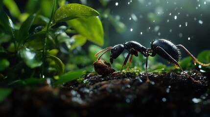 Majestic Ant in the Rainforest: A Macro Photography Masterpiece