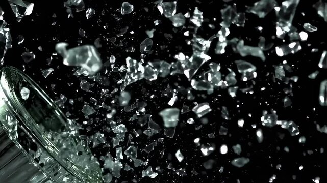 Breaking Glass in Motion Captured with Stunning Cinematic Effect