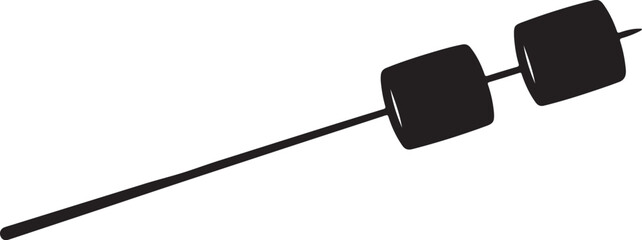 Roasted Marshmallows on a Stick Simple Icon Illustration