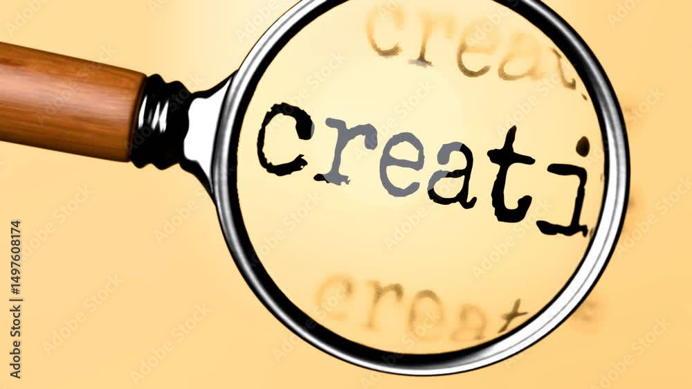 Aufkleber creatine under careful examination. focusing on creatine, analyzing it, taking a closer look. concen