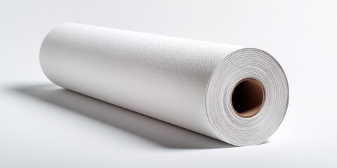 Roll of white textured paper, perfect for printing or crafting.