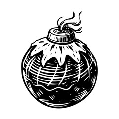 A sketchy style illustration of chocolate bomb