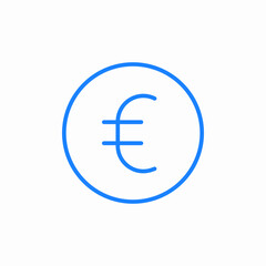 euro symbol icon sign vector