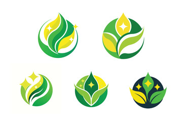 Set of Logo design for nature and wellness 
