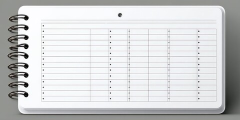 Blank spiral notebook with columns perfect for lists and notes.