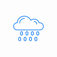 graupel raining icon sign vector