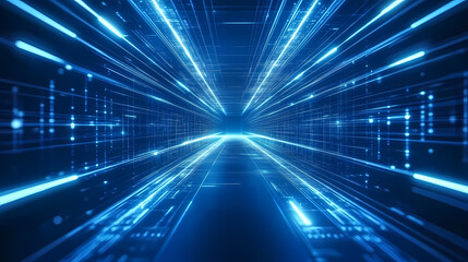 Obraz premium Digital Tunnel of Future Technology