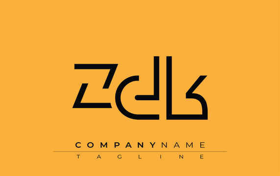 ZDK abstract letter design. Modern Business Logo Design With Abstract Typography and Contemporary Style
