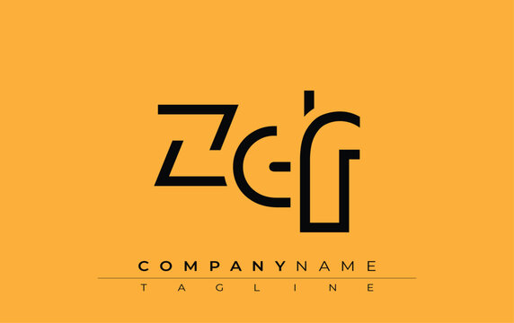 ZDF abstract letter design. Modern Business Logo Design With Abstract Typography and Contemporary Style