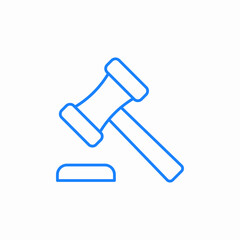 judge hammer icon sign vector