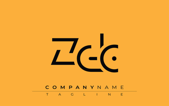 ZDC abstract letter design. Modern Business Logo Design With Abstract Typography and Contemporary Style