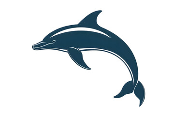 Obraz premium Dolphin leaping, ocean animal illustration.