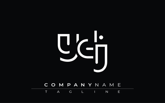 YDJ abstract letter design. Modern Business Logo Design With Abstract Typography and Contemporary Style