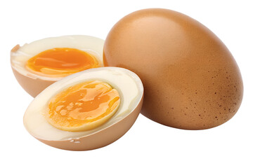 Single Chicken Egg Isolated on White Background &ndash; Organic Food and Nutrition Concept