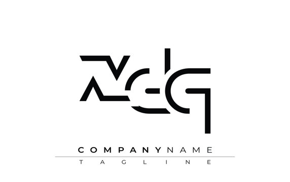 XDQ abstract letter design. Modern Business Logo Design With Abstract Typography and Contemporary Style