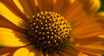 Radiant golden flower glows warmly