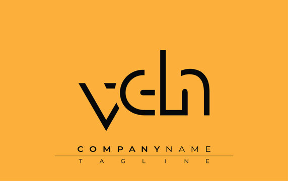 VDH abstract letter design. Modern Business Logo Design With Abstract Typography and Contemporary Style
