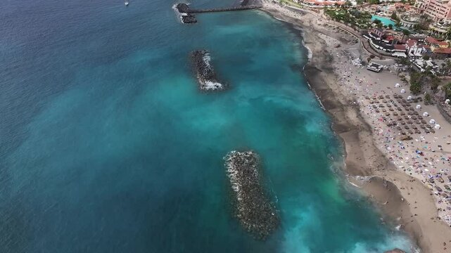 Aerial view of Playa del Duque, Tenerife, Canary Islands, Spain