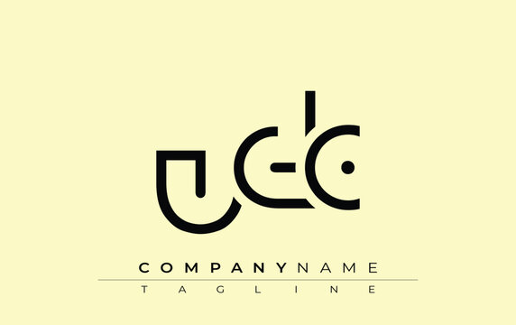 UDC abstract letter design. Modern Business Logo Design With Abstract Typography and Contemporary Style