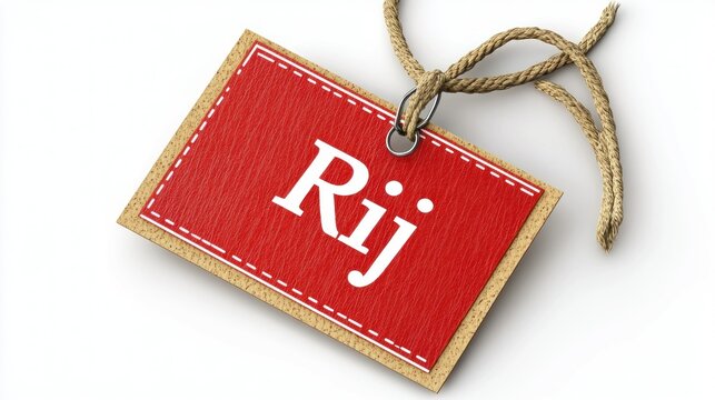 Red tag with the word "Rij (1)