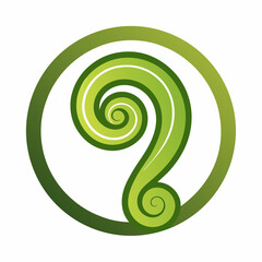 Fiddlehead icon on white background