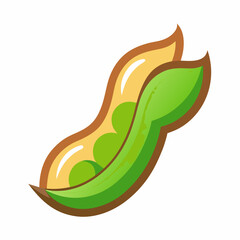 Flat Beans icon on white background