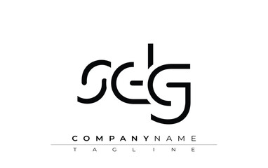 SDG abstract letter design. Modern Business Logo Design With Abstract Typography and Contemporary Style