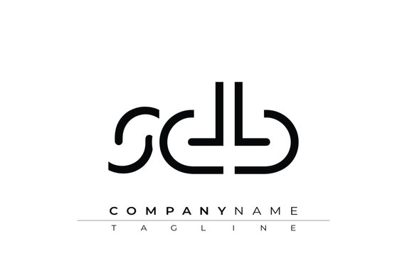 SDB abstract letter design. Modern Business Logo Design With Abstract Typography and Contemporary Style