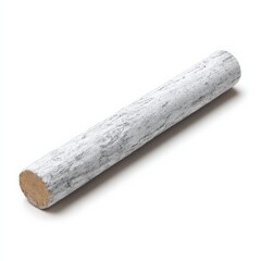 Whitewashed log, rustic texture, minimalist design.