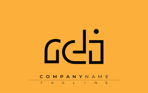 RDI abstract letter design. Modern Business Logo Design With Abstract Typography and Contemporary Style