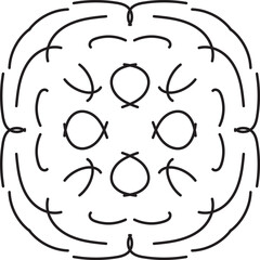 Intricate Mandala Design with Floral and Geometric Patterns – Detailed Symmetrical Ethnic Art, Boho Style Illustration for Meditation, Yoga, Spirituality, and Decorative Background Use