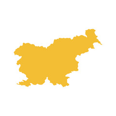 Slovenia Map Vector Illustration Yellow