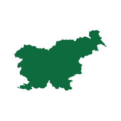 Slovenia Map Vector Illustration Green