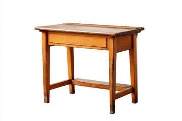 Vintage wooden desk with single drawer. Perfect for a study or home office.