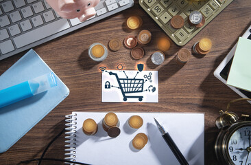 Concept of Online Shopping. Business