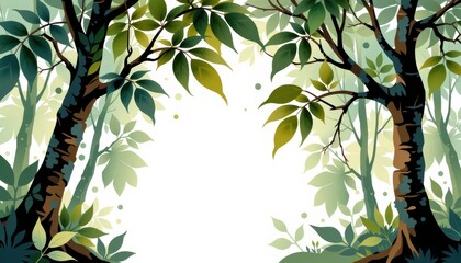 Exploring the enchanting forest, a journey through verdant trees and lush foliage