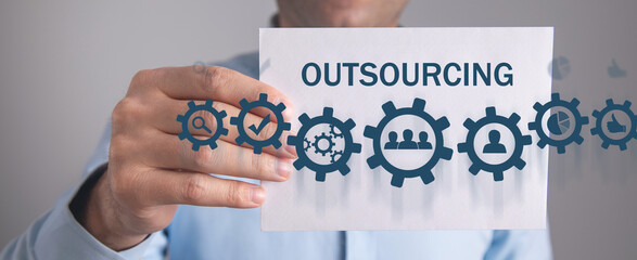 Outsourcing concept. Business strategy concept