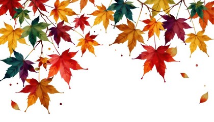 Fototapeta premium Spectacular autumn leaves background, a kaleidoscope of fall colors in nature's grand display