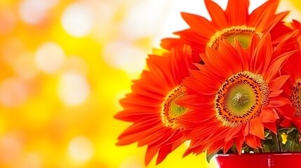 Obraz premium Vibrant Orange Sunflowers Bouquet Summer Blooms