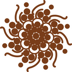 Intricate Mandala Design with Floral and Geometric Patterns – Detailed Symmetrical Ethnic Art, Boho Style Illustration for Meditation, Yoga, Spirituality, and Decorative Background Use
