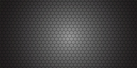 Black Honeycomb Pattern Geometric Texture