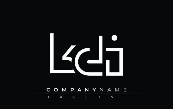 KDI abstract letter design. Modern Business Logo Design With Abstract Typography and Contemporary Style