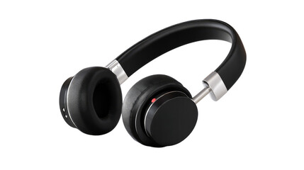 Sleek Acoustic Bliss: An alluring view of elegant, modern black headphones poised to deliver high-fidelity audio, offering a sublime listening experience.