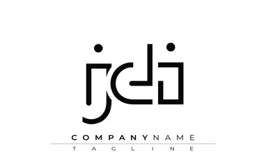 JDI abstract letter design. Modern Business Logo Design With Abstract Typography and Contemporary Style