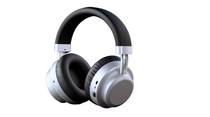 Modern Audio Device: A sleek and stylish set of headphones, rendered in a realistic digital format. Designed for optimal audio experience and comfort, perfect for music enthusiasts.