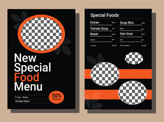 premium food menu card template